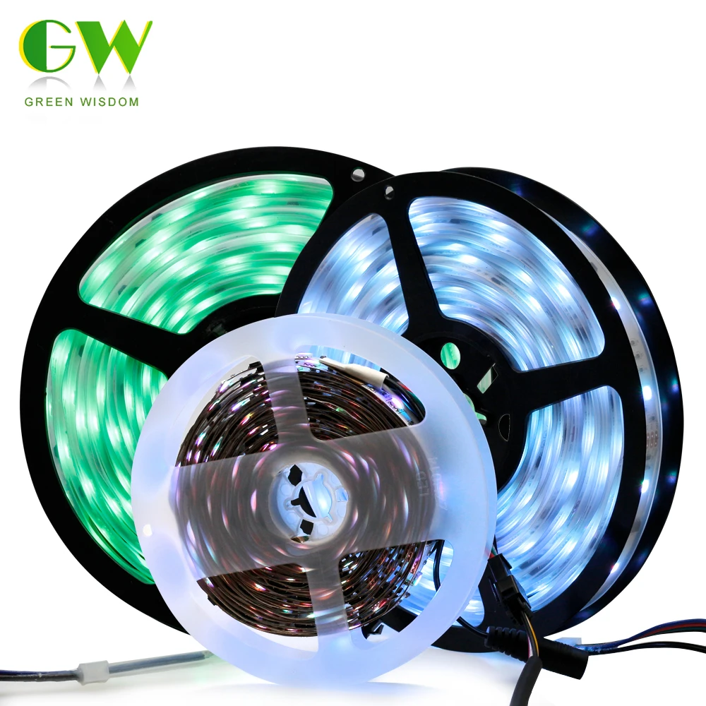 6803 IC Magic Dream Color 5050 RGB LED Strip Chasing Lights 5m 12V IP67