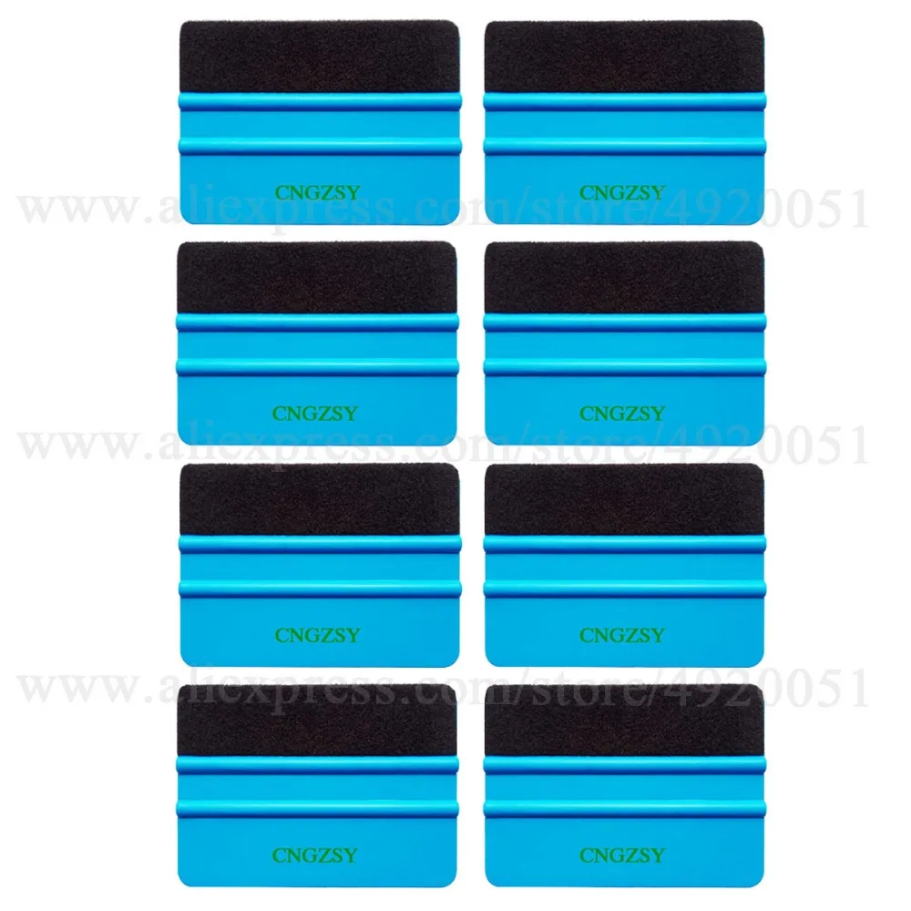 8pcs Vinyl Carbon Fiber Felt Squeegee Car Film Foil Wrap Window Tint Tools Water Glue Remover Scraper Car Wash Accessories 8A02