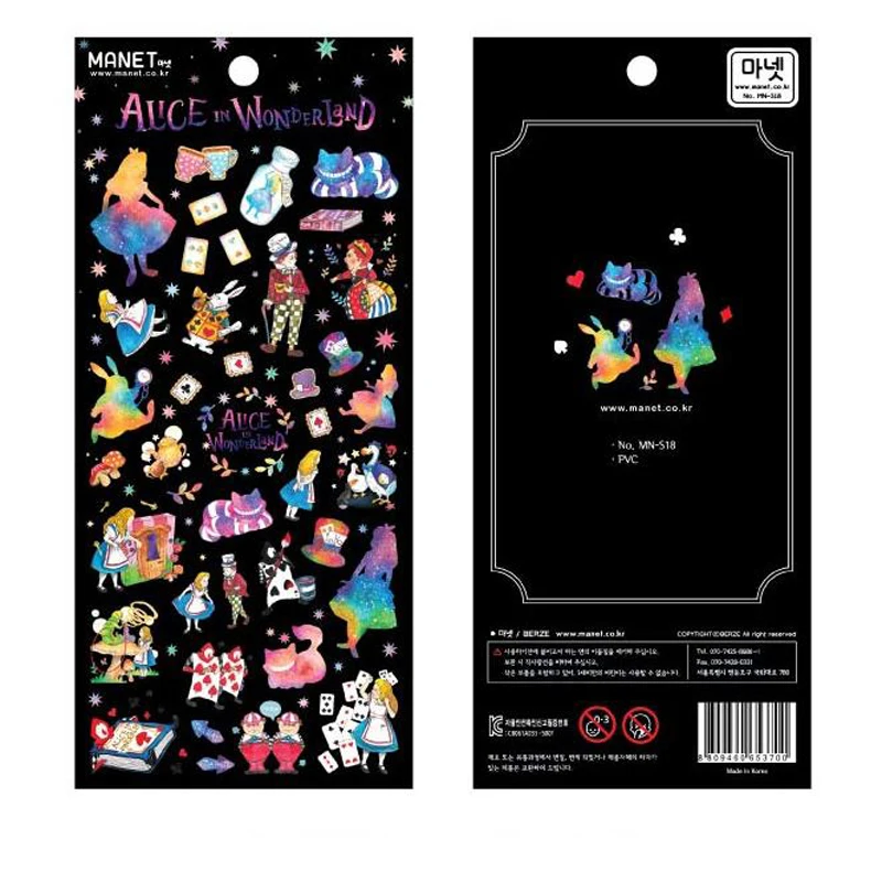 

1 Pcs Kawaii Girls Alice In Wonderland Decorative Stickers Adhesive Stickers DIY Scrapbooking Label Stickers Stationery