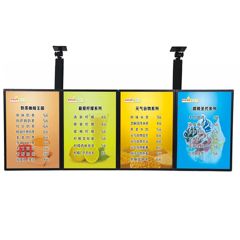 

(3 Graphics/column) Wall Mounting Led Menu Light Boxes & Illuminated Poster Display Signs for Restaurant Take away