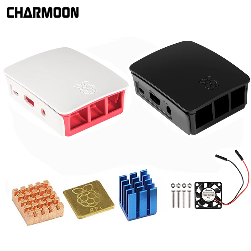 Чехол для Raspberry Pi 3 4 4B Официальный корпус из АБС пластика pi 2 основы + охлаждающий