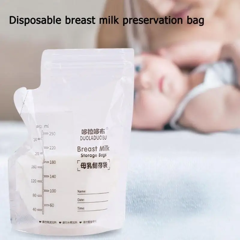 10 шт детское пищевое хранение грудного молока мешки 250 мл BPA бесплатно Кормление свежие сумки