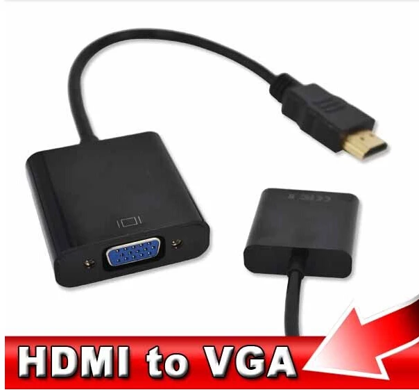 

Hot sell Computer TV Projector HDMI TO VGA Cable Adapter HDMI TO VGA switching Cable computer cable Free Shipping