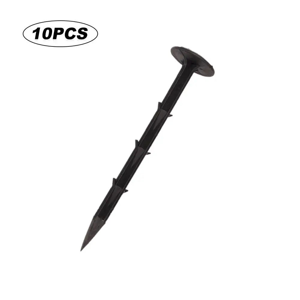10PCS Black Ground Nail Stake for Plastic Tarp Tent Garden Lawn Netting#BO