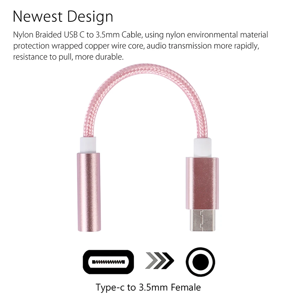 1 шт. USB C мужской 3 5 мм с разъемом подачи внешнего сигнала AUX Jack адаптер Type до