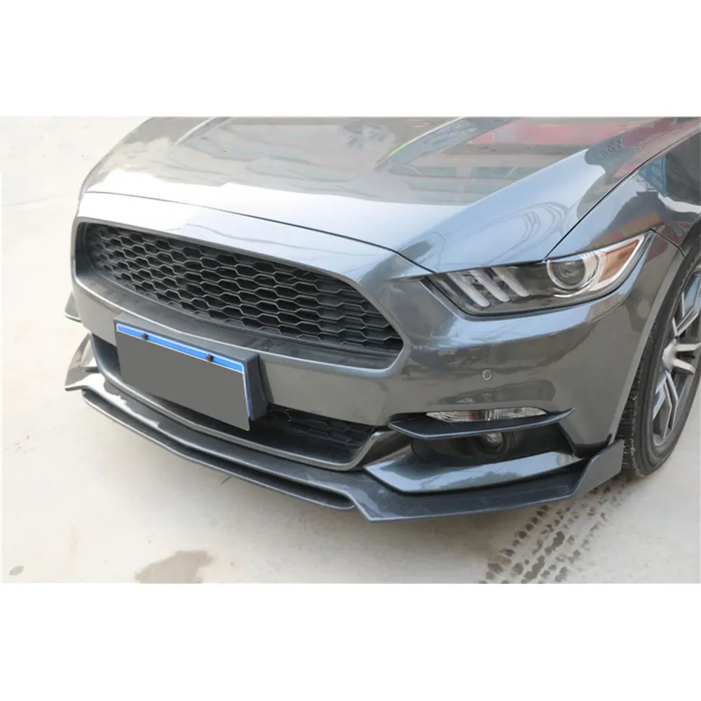 Углеродное волокно переднего бампера фары детали вентилятора для Ford Mustang GT V8 V6
