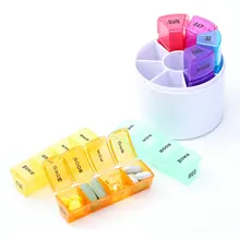 Portable medicine box 7 days one week medicine box round portable 28 small medicine box with the plastic medicine box medicine premier матрас 1сп 80 195 22 шатура матрасы medicine