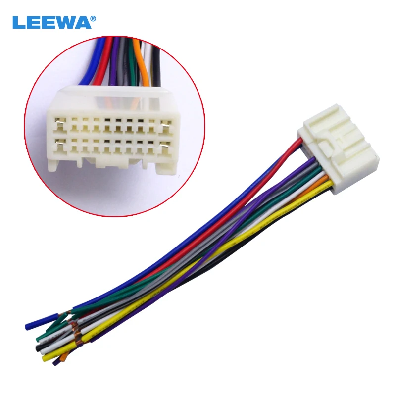 Leewa Car Radio Audio Cd Power Wire Harness Adapter For