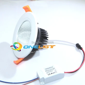 

8pcs/lot Free Shipping High Power 7W 10W 15W COB LED Downlights White Aluminum Shell LED Lighting Dimmable AC110V 220V 230V 240V