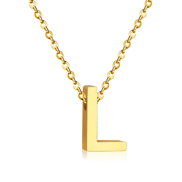 luxury brand letter l pendant with necklace for fashion men women letter l necklace