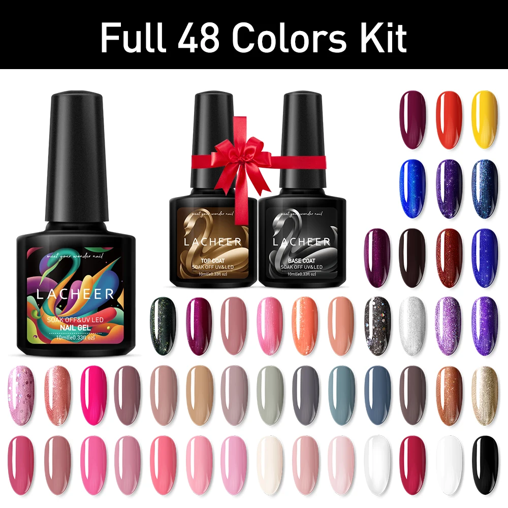 

Lacheer UV Gel Nail Polish Pink Color Series Led Nail Gel Varnish Semi Permanent Hybrid Varnish Nail Art Long Lasting UV Gel