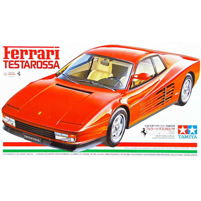 1/24 Масштаб Модель автомобиля Наборы сборки Testarossa масштаб модель строительство DIY