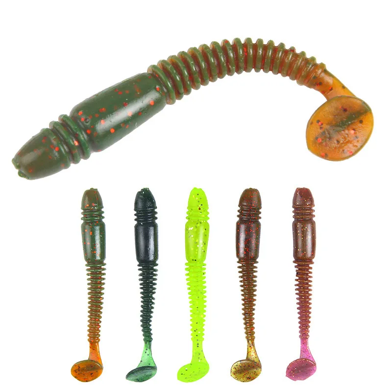 

5 pcs Wobbler Jigging Fishing Lure 4.6g 8.3cm Soft Worm Shrimp Silicone Bait Fish Ocean Rock Fishing Tackle