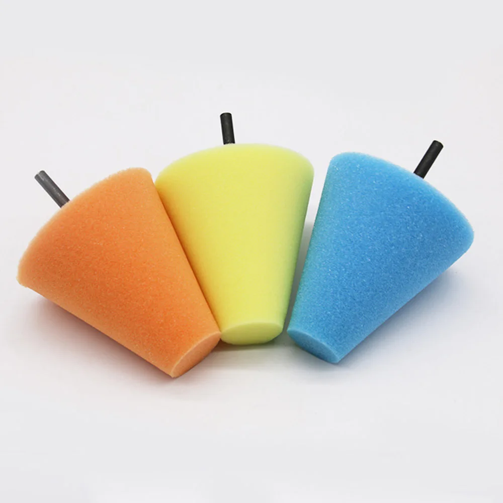 

3 inch Burnishing Foam Sponge Polishing Pad Car Polisher Tyres Wheel Wheel Hub Tool Polishing Machine Cone-shape Wheel Hubs Disk