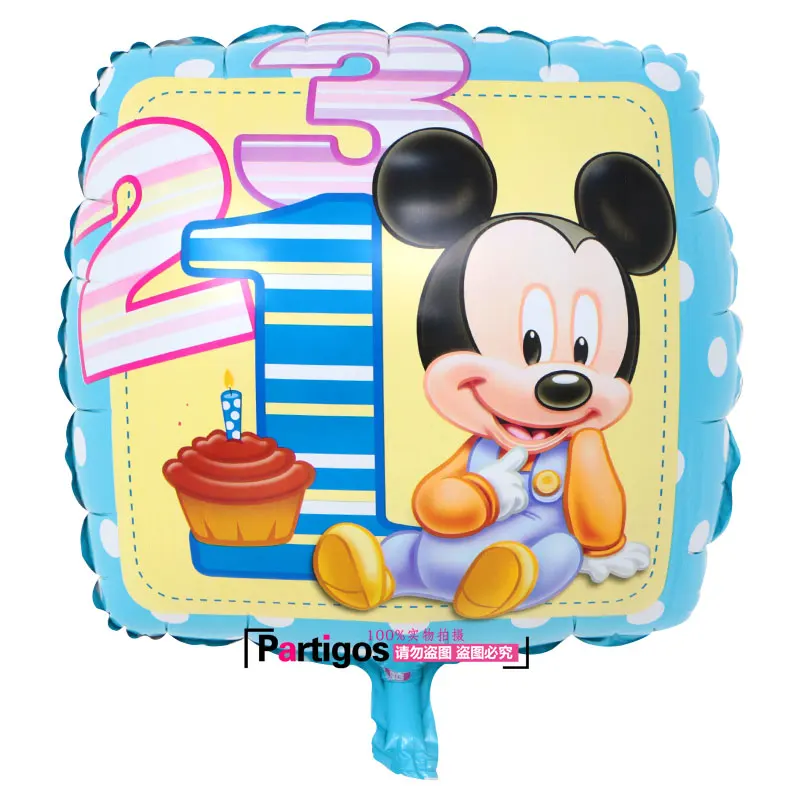 112 см гигантский Микки Минни воздушные шары в форме мыши мультфильм Фольга Воздушный шар для вечеринки на день рождения Дети День рождения украшения Классические игрушки подарок - Цвет: 1pc 18inch