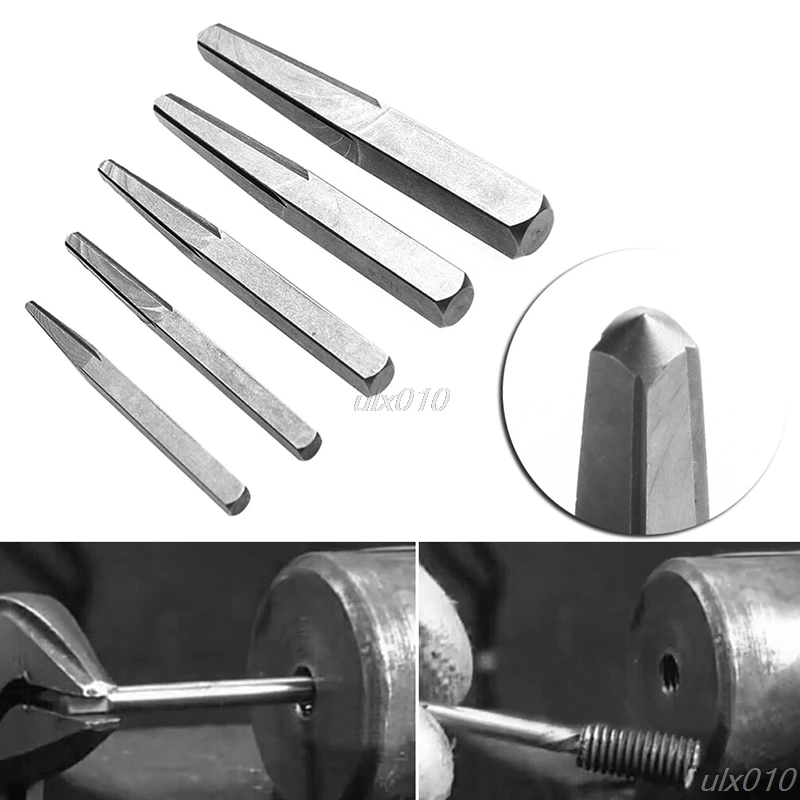 5 Pcs Damaged Screw Extractor Set Damaged Screw And Bolt Exctractor Set Hot