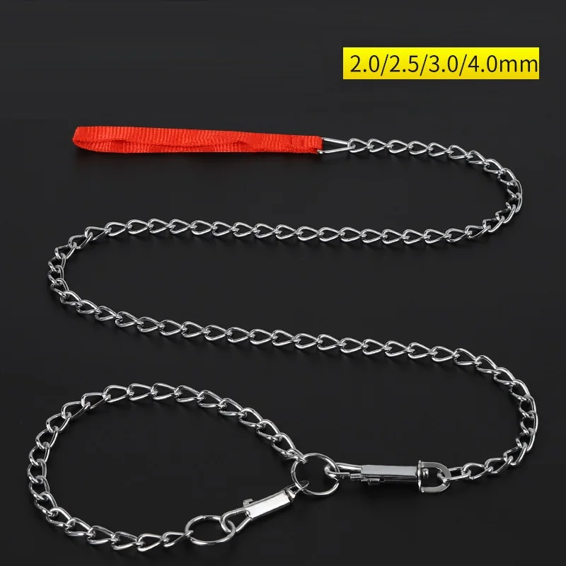 

120cm Stainless Steel Leash For Dog and Collar Pet Supplies Accessories Dog Chain Leash Collar Set For Small Medium Large Dog