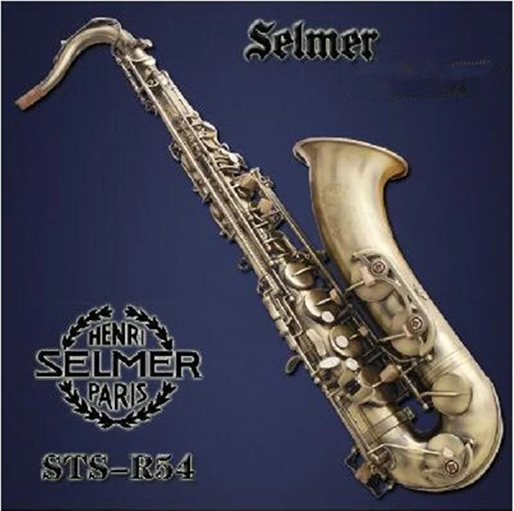 

Sales French Selmer 54 Tenor B Flat tenor saxophone instruments Professional-grade perfect packaging with CASE GIFT