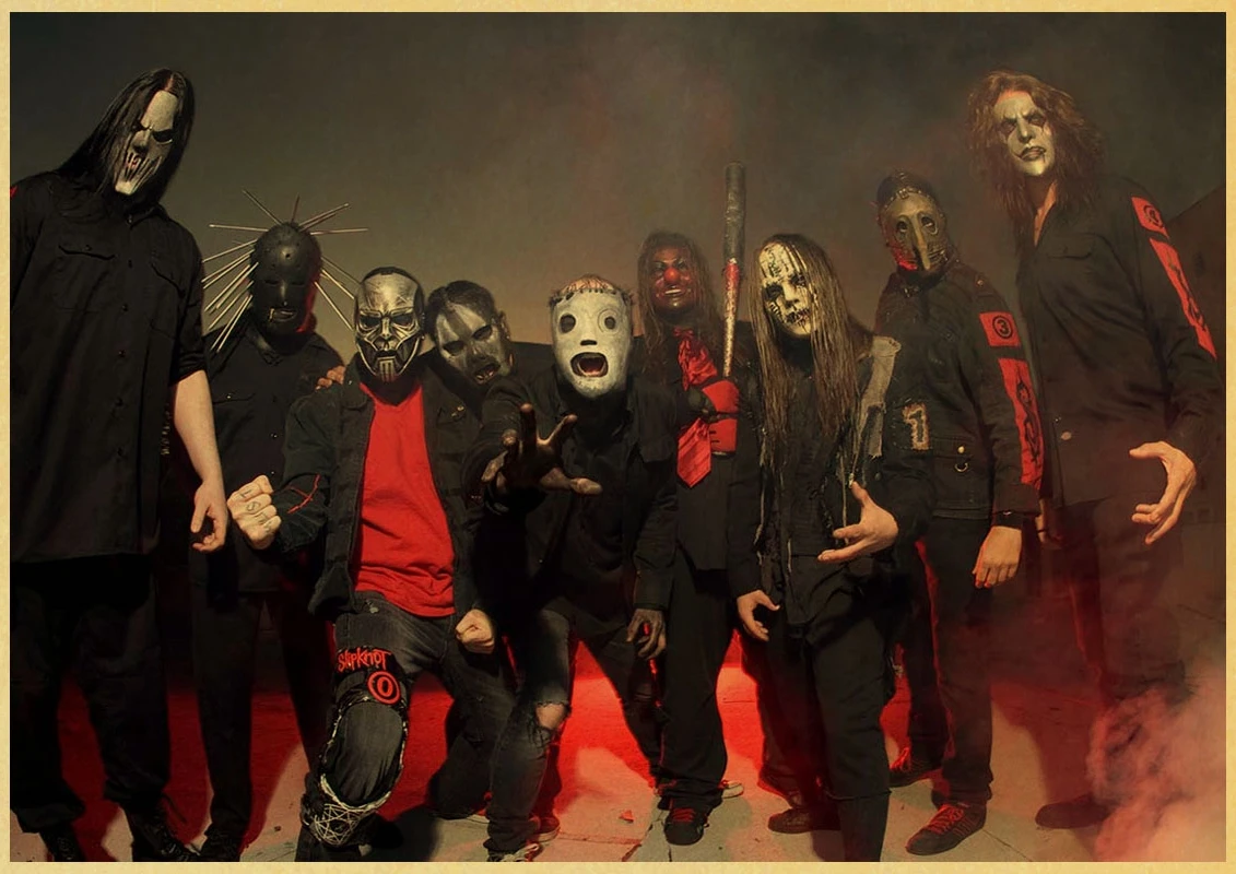 Slipknot тяжелый металл постер музыкальной группы печать на крафтовой бумаге плакат спальня Паб Бар настенный декоративный плакат для рок-группы - Цвет: A071