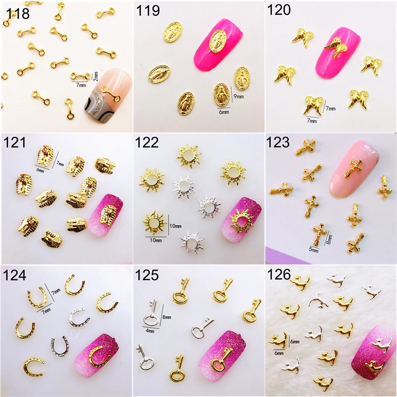 10pcs/lot rose gold Letter "U" Key Little Cat Wing Pharaoh Sun Cross