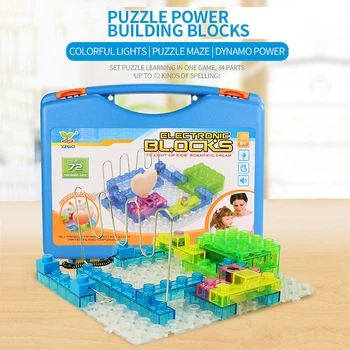 

Electronic Block 72 Projects Circuit Science Experiment Kits,colorful lights puzzle maze Circuits 34pcs STEM Educational toys