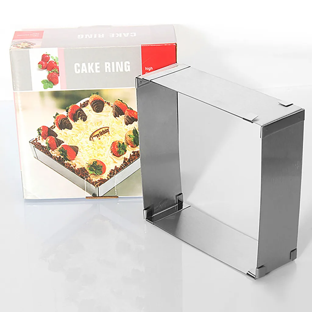 Регулируемый мусс кольцо 3D круглые и квадратные формы для торта нержавеющая сталь формы для выпечки Кухня десерт украшения торта инструменты#15