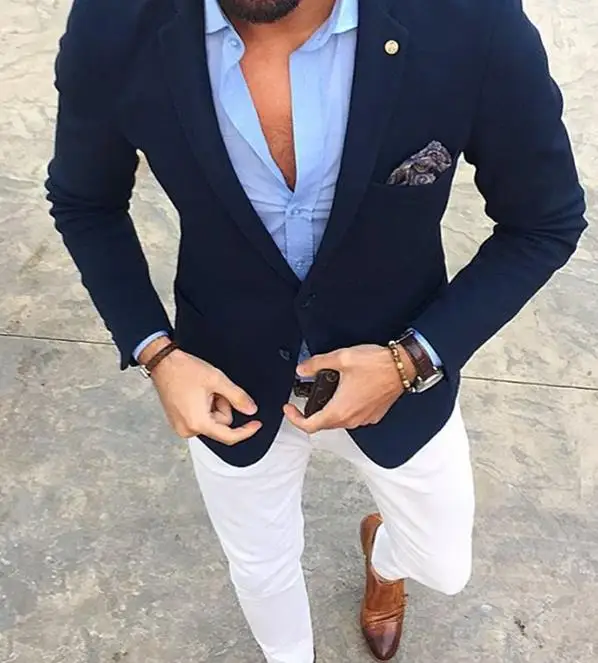 style3 Fashion 2 Piece Men Suits Slim Fit Groom Tuxedos Groomsmen Wedding Party Dinner men latest coat pant designs Best Man Suits - Цвет: style3