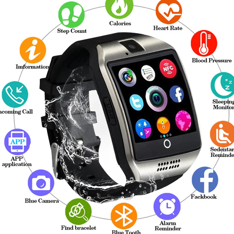 

New Arrival Smart Watch with Camera Touch Screen Support SIM TF Card Bluetooth Smartwatch for iPhone Xiaomi Android Phone PK X6