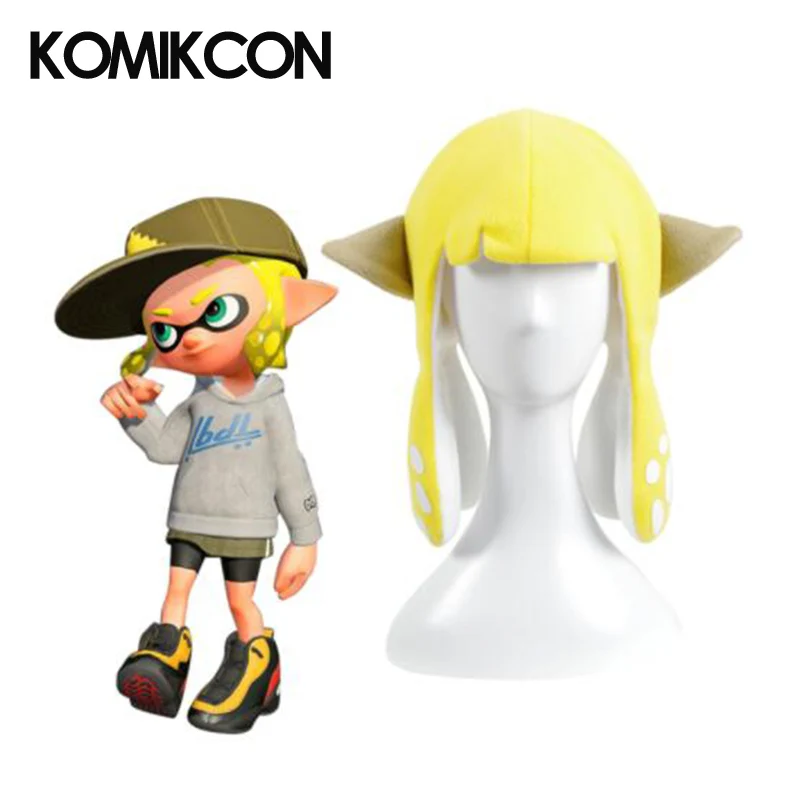 Splatoon 2 Splatfest Inkling Squid Hats Cosplay Yellow Balaclava Cap