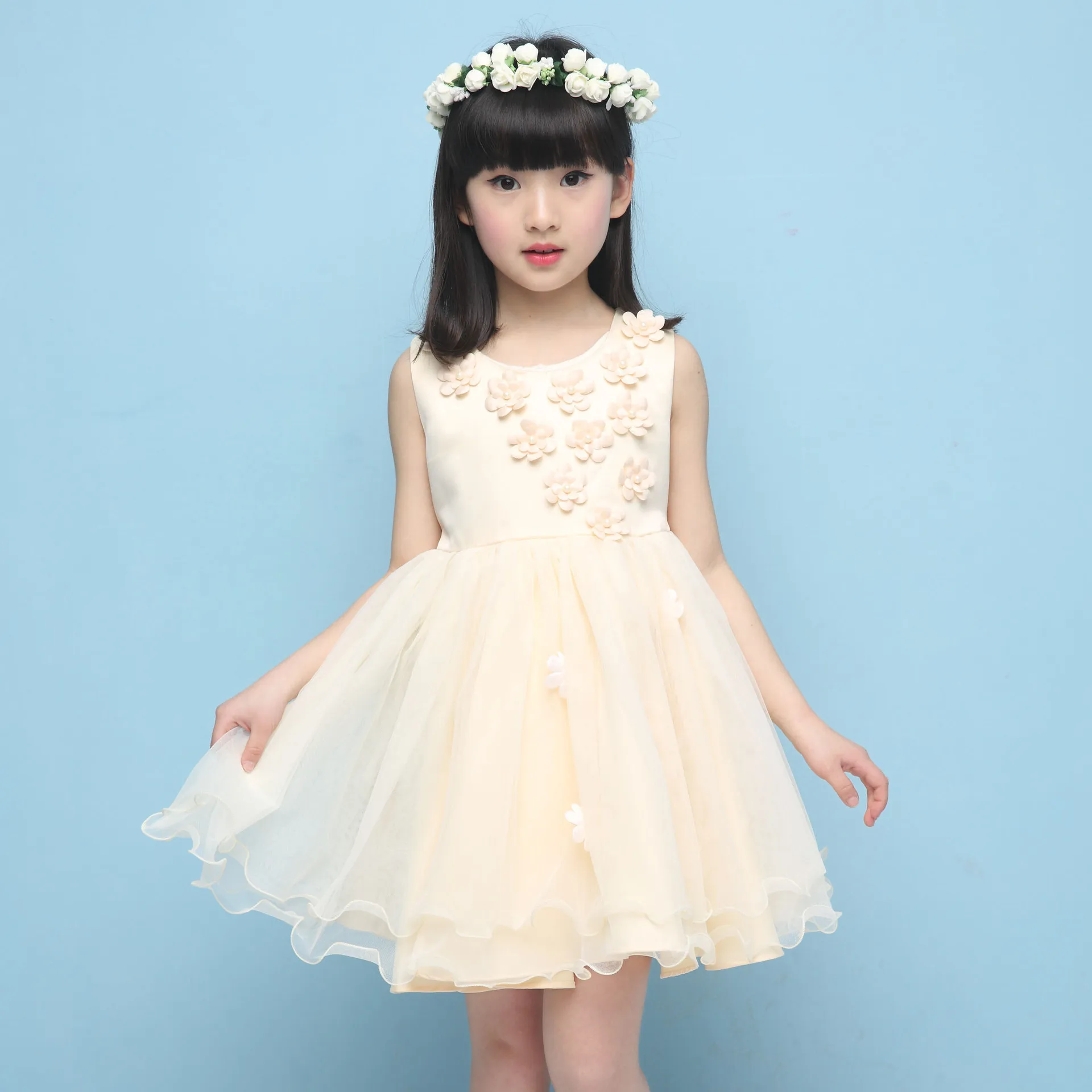 Girls Middleboy Summer 2019 Hanyang Style Princess Skirt Screen Group Dresses