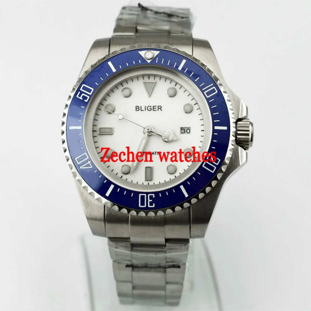 

43mm Bliger wath Date Day Automatic Mechanical Luminous Mens Watch WristWatch