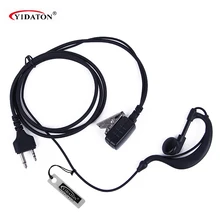 Hot 2 Pin PTT Ear Hook Earpiece Earphone MIC For MIDLAND Walkie Talkie G6/G7/G8/G9 GXT550 GXT650 LXT80, LXT110, LXT112 CB Radio