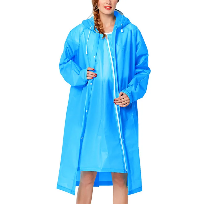 Женская куртка-дождевик с защитой от окружающей среды, водонепроницаемая ветрозащитная куртка на молнии, повседневная одежда для девочек - Цвет: Blue