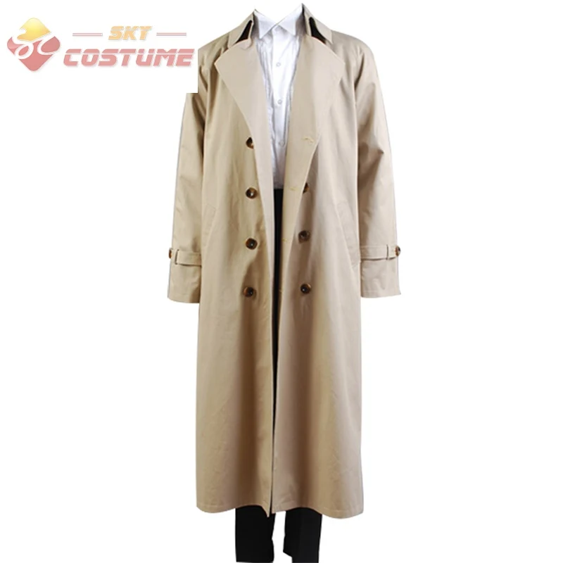 Супернатуральный кастинский саржевый плащ косплей костюм|cosplay costume|castiel supernatural
