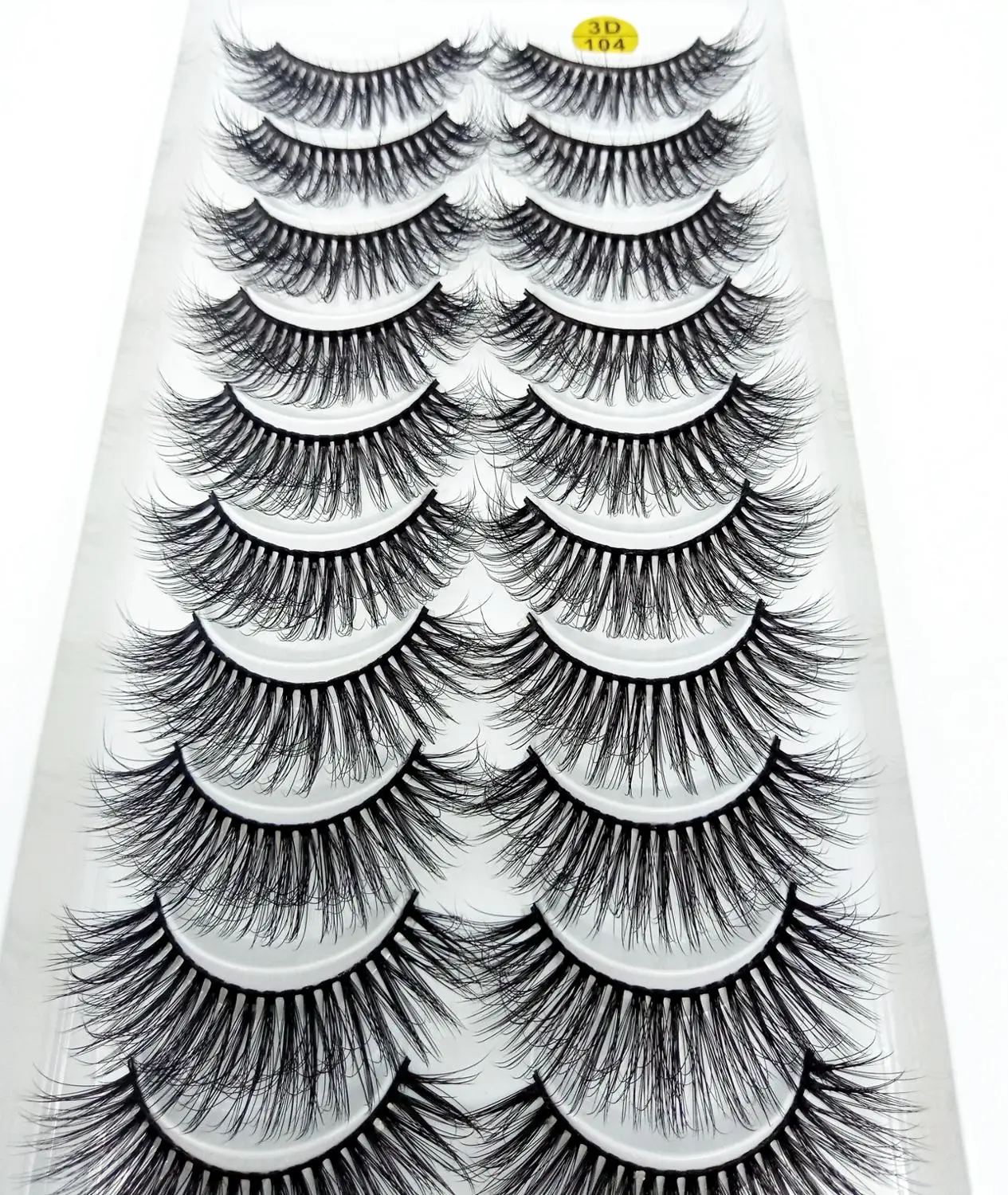 HBZGTLAD 1/5/10pairs Real Mink Eyelashes 3D Natural False Eyelashes 3d Mink Lashes Soft Eyelash Extension Makeup Kit Cilios