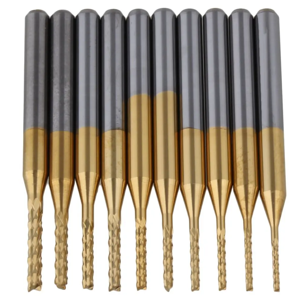 Buy 3.175mm Shank Dia Gold Titanium CNC PCB Rotary