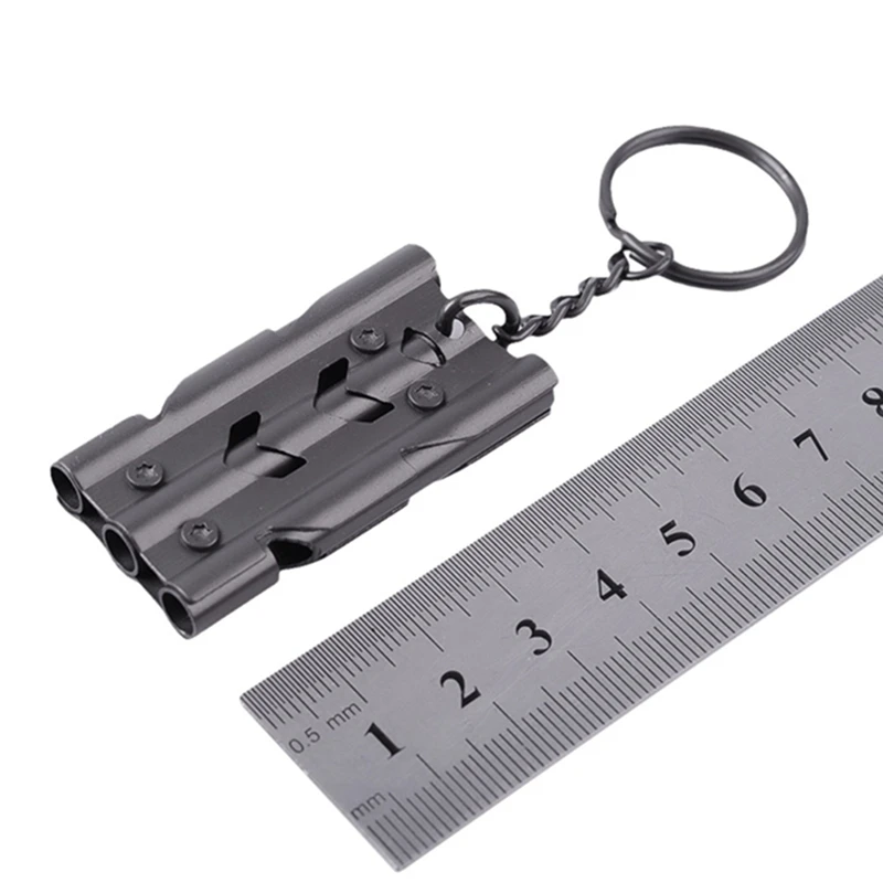 1pcs Triple Pipe High Decibel Stainless Steel Outdoor Emergency Survival Whistle Keychain Cheerleading Whistle 1pcs Triple Pipe High Decibel Stainless Steel Outdoor Emergency Survival Whistle Keychain Cheerleading Whistle