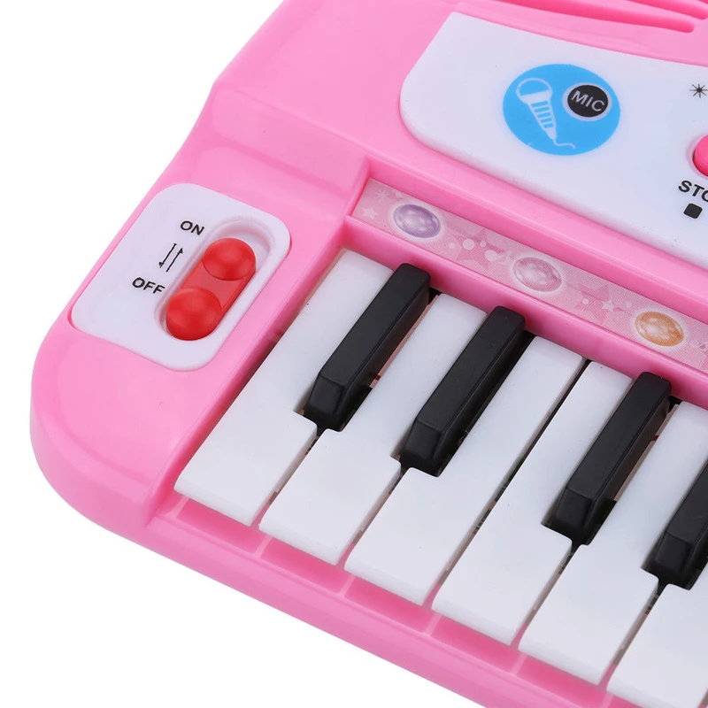 Teclas de Piano Brinquedo com Microfone Pratique a Reprodução de Música 37 Electone Mini Eletrônico Teclado Musical Crianças Set 7 37 teclas de piano electone mini teclado