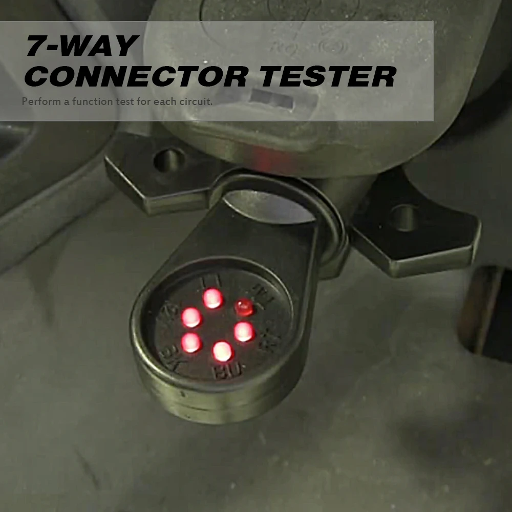 Тестер разъема прицепа 7-Way Blade трейлер тестер разъема светильник проводки цепи тестер с 6 функции светодиодный индикатор