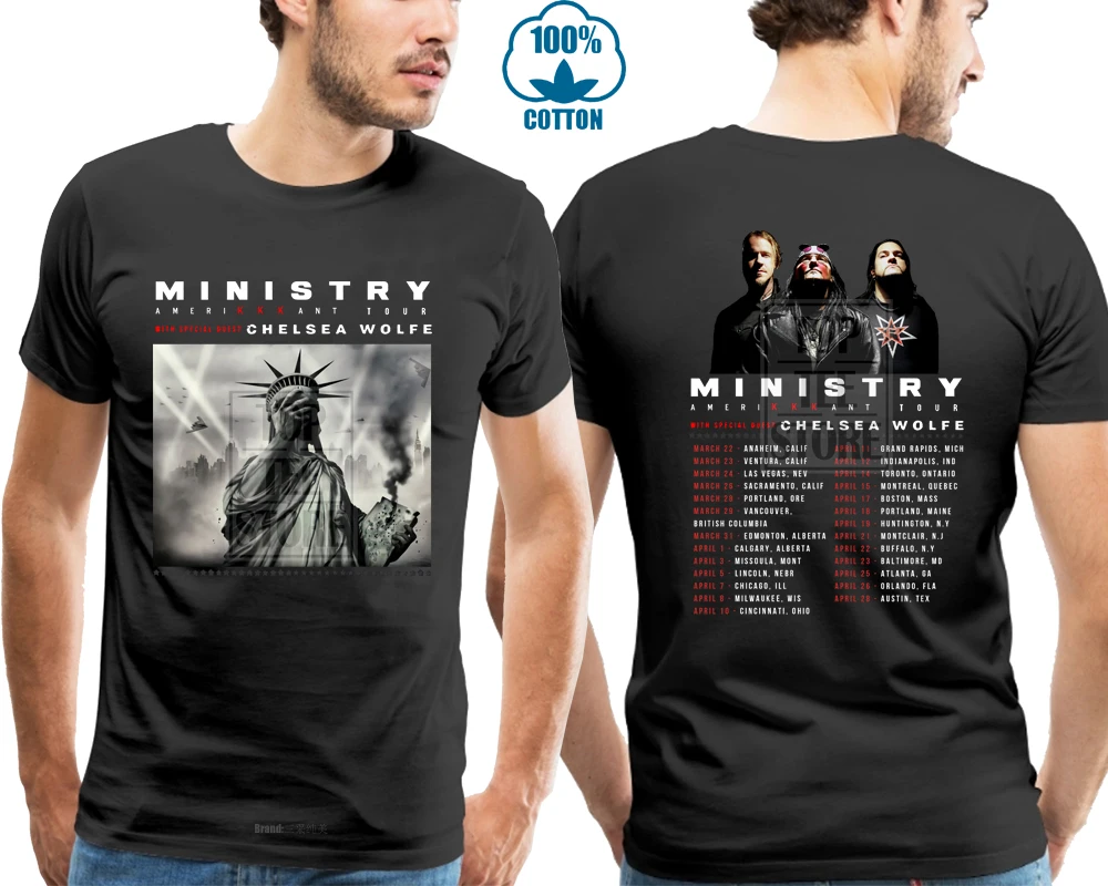 New Ministry The Amerikkkant Tour 2018 Men'S Black T Shirt Size S To 4Xl