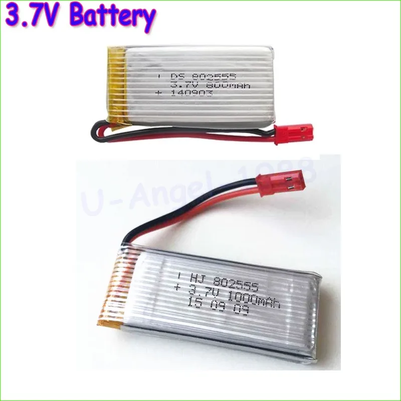 

3pcs/lot 3.7V 800mAh 1000mah Lipo Battery For DFD F181 F187 F163 H12C SYMA X5 X5C WLtoys V931 Helicopter rc Quadcopter