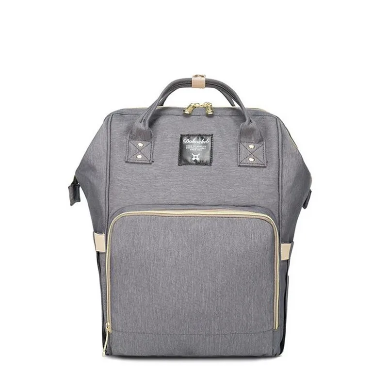 Обновленный рюкзак для подгузников Dokoclub, сумка для хранения детских подгузников, водонепроницаемая сумка для путешествий, Большая вместительная сумка для подгузников для папы - Цвет: Dark Grey