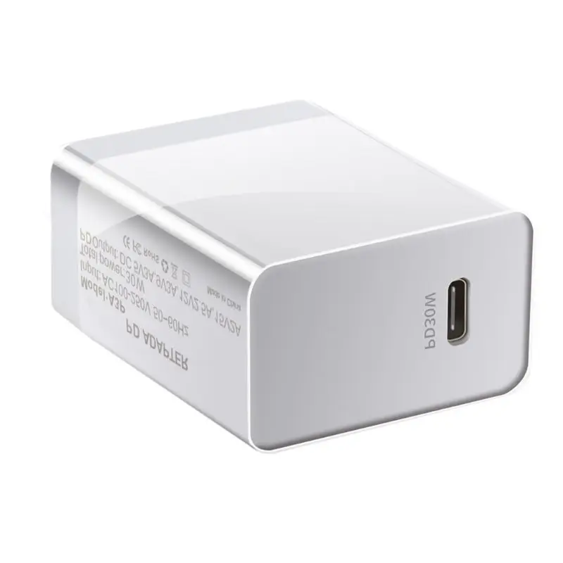 1 шт. 30 Вт usb type-C USB-C PD мобильный телефон Быстрая зарядка настенное зарядное устройство адаптер для дома путешествия ЕС Разъем для iPhone iPad samsung Xiaomi