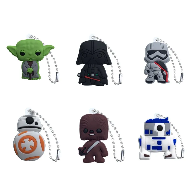 

20pcs Star Wars Keychain Cartoon Anime Charm Ball Chain Superheroes Key Ring Cool Trinkets Key Chain Kids Birthday Gift