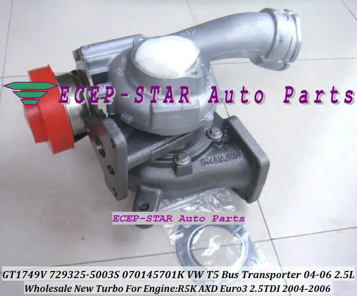 GT1749V 729325 5003S 5002S 070145701K Turbo турбонагнетатель для VOLKSWAGEN VW Bus Transporter T5 2004 06 R5K AXD л|turbocharger