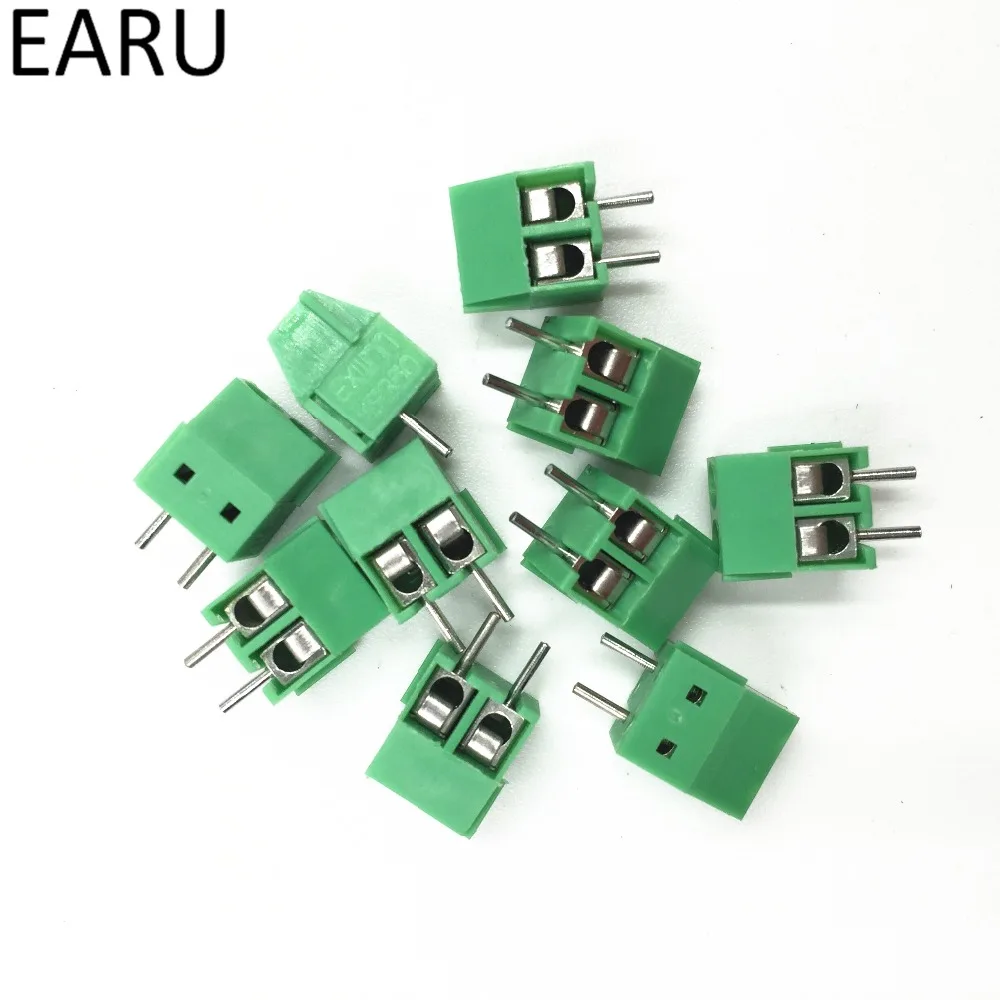 100 шт./лот KF301 5.0 2P 3P шаг 5 0 мм прямой контакт 4P винт PCB клеммный блок разъем синий