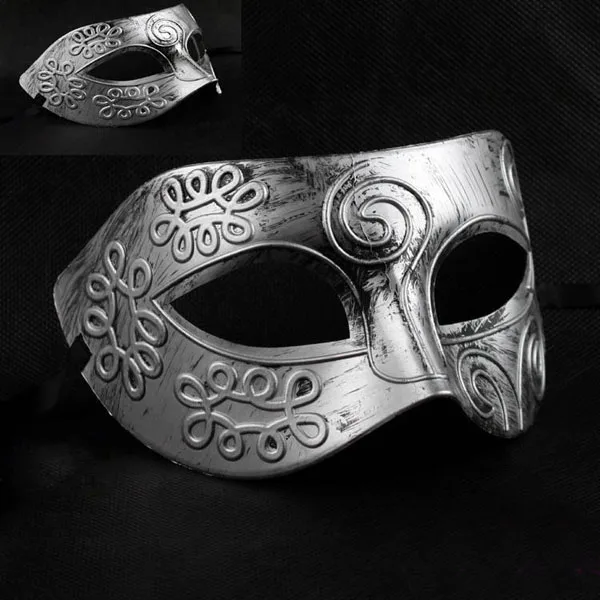 Cool Adult Men Greek Roman Fighter Masquerade Face Mask for Fancy Dress