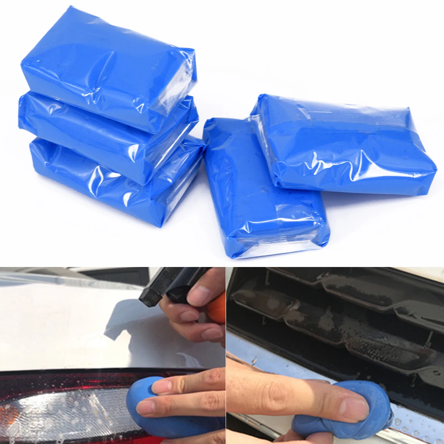 5pcs Magic Clay Bar high quality 6.5x4.5x2cm Blue Car Cleaning Remove Detailing Wash Cleaner accessories parts