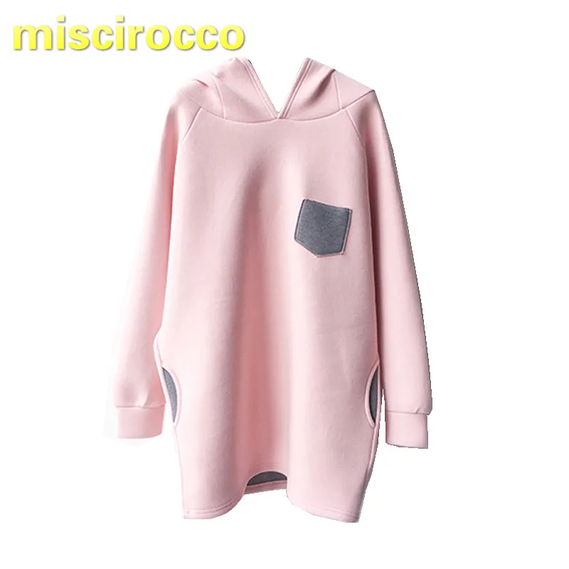 Maternity Hoodies dress winter large size long-sleeved shirt in the long paragraph loose thick sweater coat tide cute