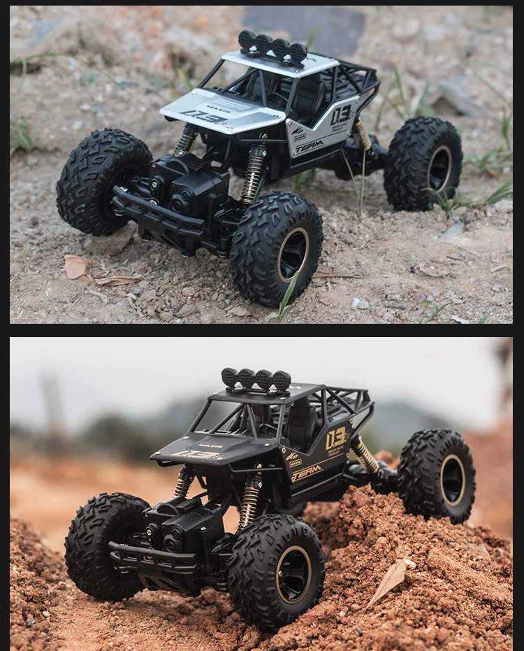 

YUKALA Newest 1/16 Aluminum Alloy Car Shell Remove controlled Rock Crawler R/C Buggy Car Model for Kids